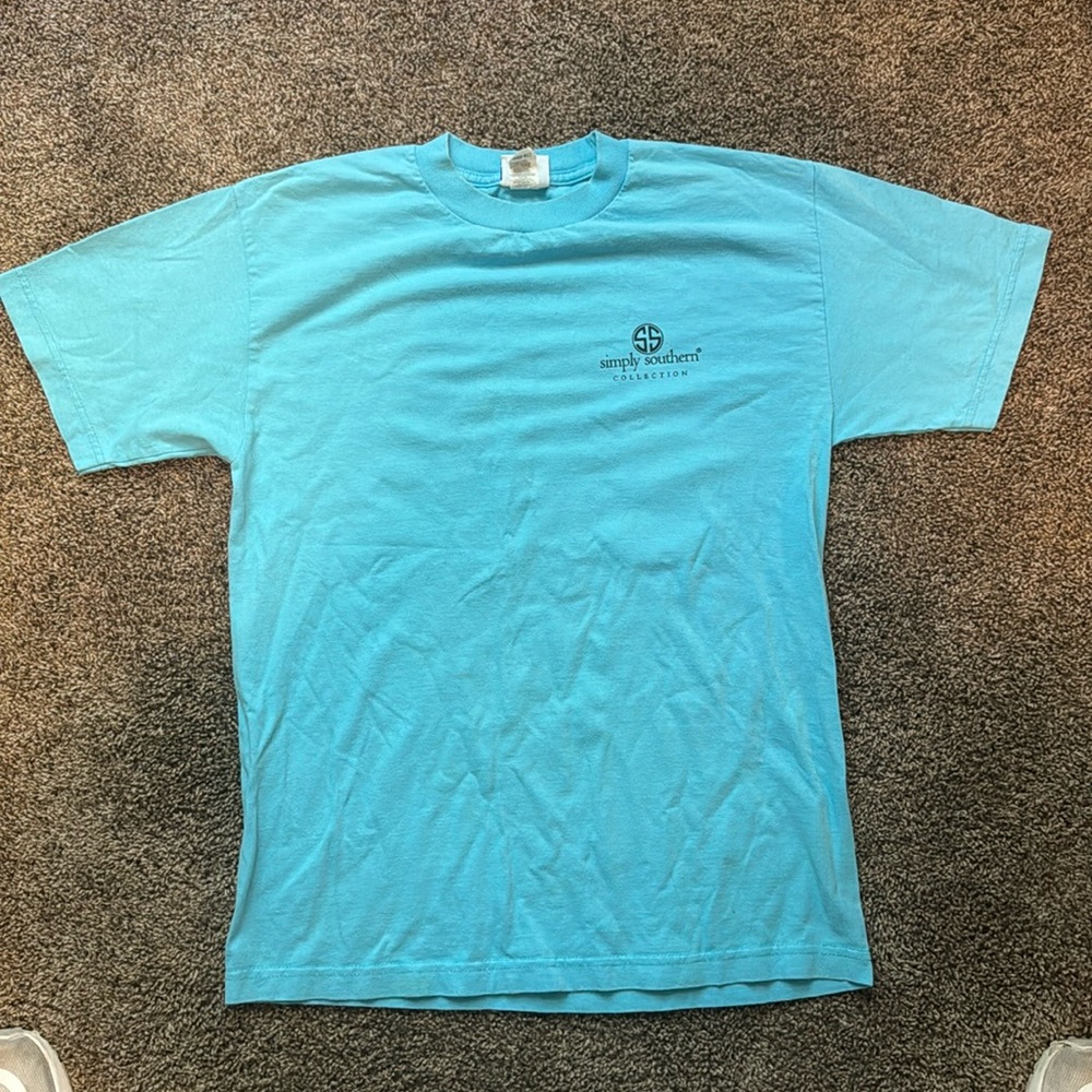 Simply Southern, Adult M, baby blue Tshirt